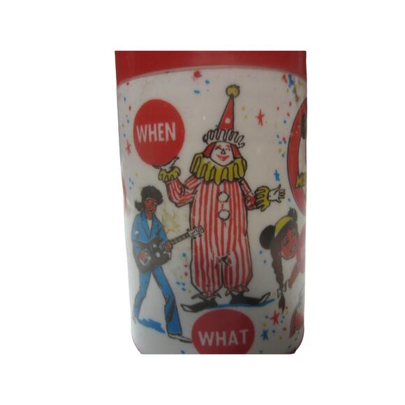 Vintage Walt Disney Productions Plastic Cup Circus Clown Mickey Mouse - Picture 1 of 13
